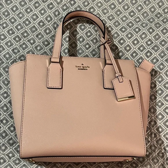 Kate Spade Cameron Street Hayden Pink Satchel /light pink black stripe - Picture 2 of 7